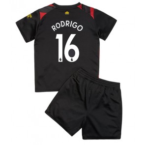 Manchester City Rodri Hernandez #16 Bortedraktsett Barn 2022-23 Kortermet (+ Korte bukser)
